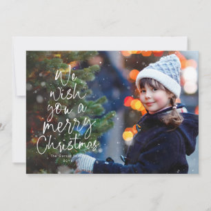 Cartes Pour Fêtes Annuelles Joyeux sapin de Noël mignon type rouge deux photo
