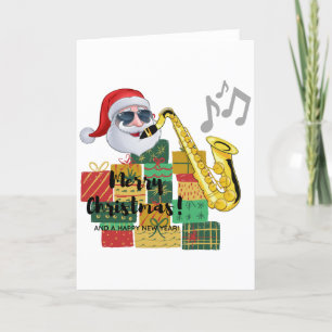 Cartes Pour Fêtes Annuelles Joyeux Saxophone de Noël - Cadeaux de Noël