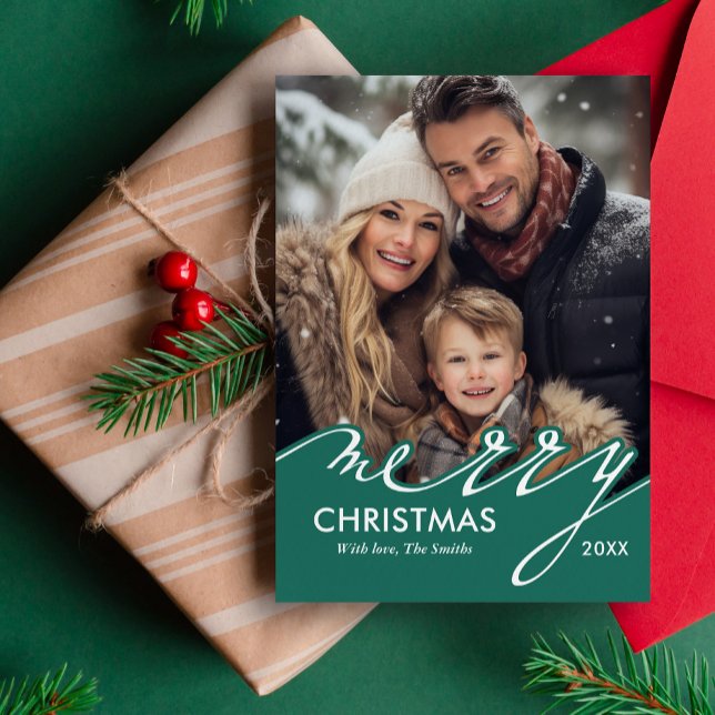 Cartes Pour Fêtes Annuelles Joyeux script de Noël (Créateur téléchargé)