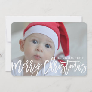Cartes Pour Fêtes Annuelles Joyeux script de Noël photo complète