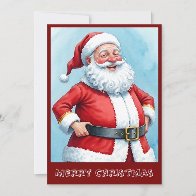 Cartes Pour Fêtes Annuelles Joyeux script de Noël tendance moderne Funny (Devant)