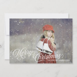 Cartes Pour Fêtes Annuelles Joyeux script Vintage Noël
