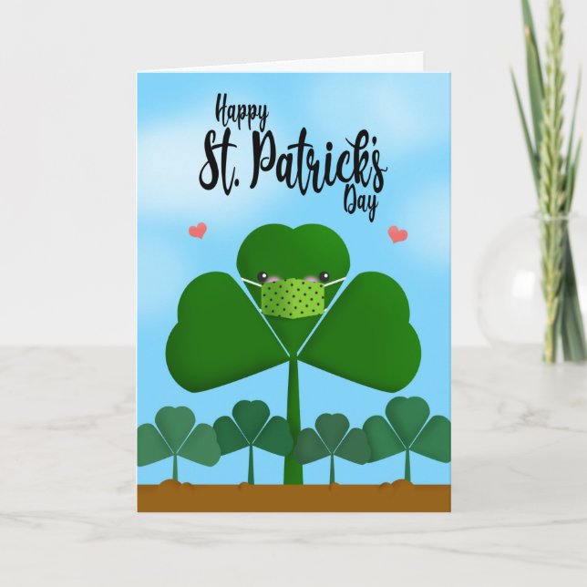 Cartes Pour Fêtes Annuelles Joyeux Shamrock de la Saint Patrick dans l'Humour  (Devant)