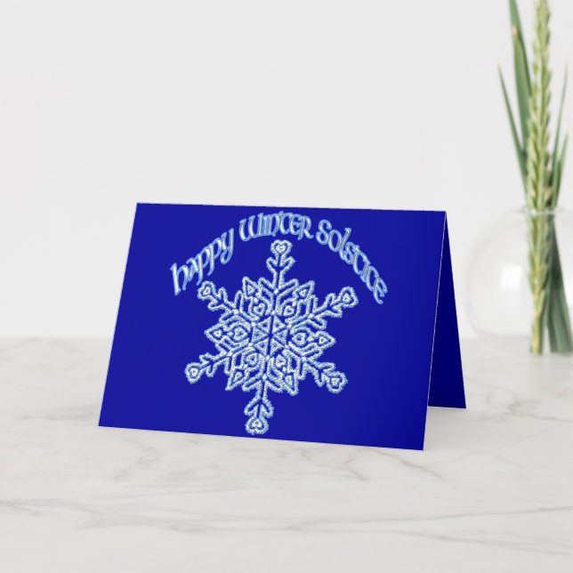 Cartes Pour Fêtes Annuelles Joyeux Solstice d'hiver (Devant)
