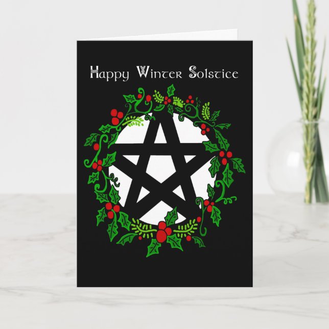 Cartes Pour Fêtes Annuelles Joyeux Solstice d'hiver (Devant)
