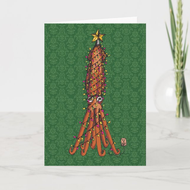 Cartes Pour Fêtes Annuelles Joyeux Squidmas ! (Devant)