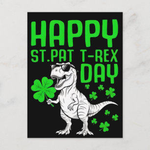 Cartes Pour Fêtes Annuelles Joyeux St Pat T Rex Day T-shirt drôle de dinosaure