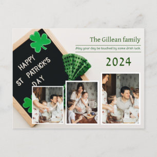 Cartes Pour Fêtes Annuelles Joyeux St. patrick jour photo de famille Shamrock
