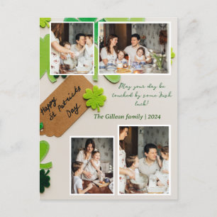 Cartes Pour Fêtes Annuelles Joyeux St. patrick jour photo de famille Shamrock