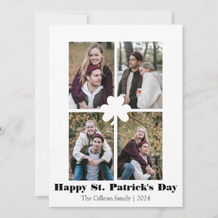 Cartes Pour Fêtes Annuelles Joyeux St. patrick jour photo de famille Shamrock