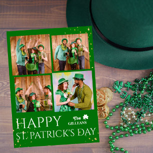 Cartes Pour Fêtes Annuelles Joyeux St. patrick jour photo de famille Shamrock