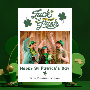Cartes Pour Fêtes Annuelles Joyeux St. patrick jour photo de famille Shamrock