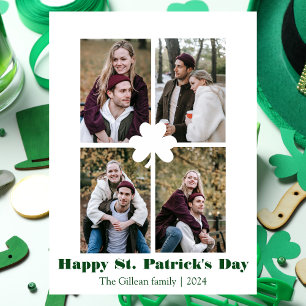 Cartes Pour Fêtes Annuelles Joyeux St. patrick jour photo de famille Shamrock