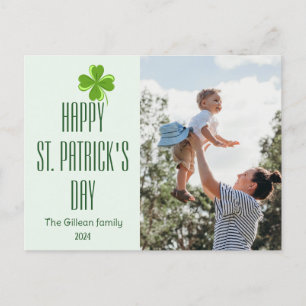 Cartes Pour Fêtes Annuelles Joyeux St. patrick jour photo de famille Shamrock