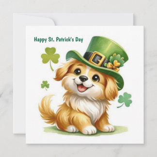 Cartes Pour Fêtes Annuelles Joyeux St Patrick's Day Chiot