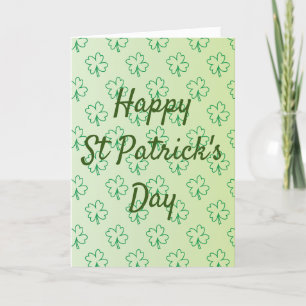 Cartes Pour Fêtes Annuelles Joyeux St Patrick's jour quatre shamrock vert trèf