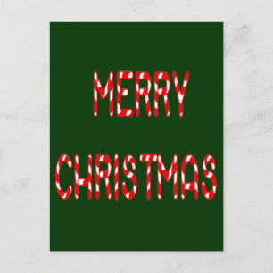 Cartes Pour Fêtes Annuelles Joyeux Sucre de canne de Noël Police