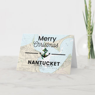 Cartes Pour Fêtes Annuelles Joyeux tableau de Noël - Nantucket