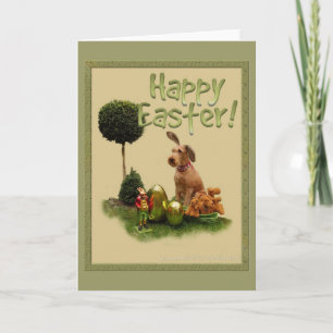 Cartes Pour Fêtes Annuelles Joyeux "Terrier irlandais" de Pâques