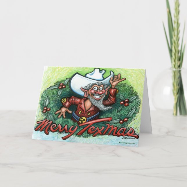 Cartes Pour Fêtes Annuelles Joyeux Texmas (Devant)