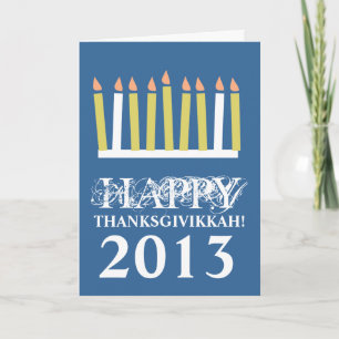 Cartes Pour Fêtes Annuelles Joyeux Thanksgivikkah