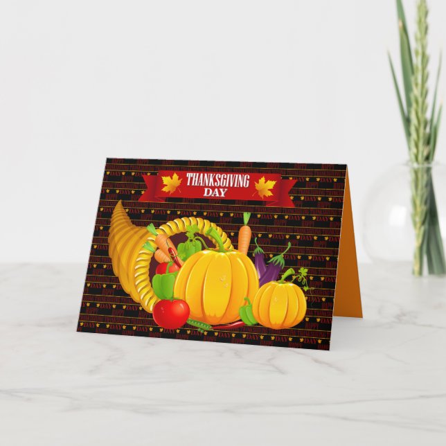Cartes Pour Fêtes Annuelles Joyeux Thanksgiving (Devant)