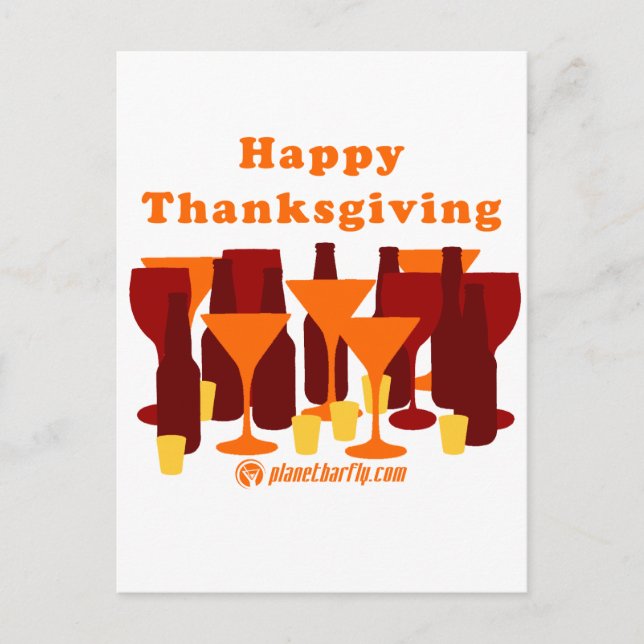 Cartes Pour Fêtes Annuelles Joyeux Thanksgiving (Devant)