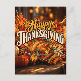Cartes Pour Fêtes Annuelles Joyeux Thanksgiving