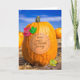 Cartes Pour Fêtes Annuelles Joyeux Thanksgiving à tous Patch de citrouilles 