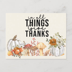 Cartes Pour Fêtes Annuelles Joyeux Thanksgiving  avec Aquarelle de citrouille 