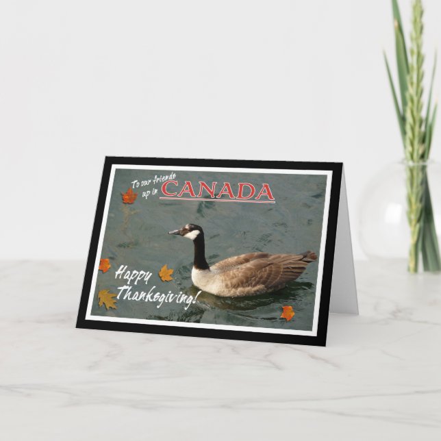 Cartes Pour Fêtes Annuelles Joyeux Thanksgiving-Canada Goose (Devant)