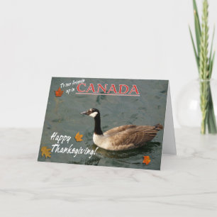 Cartes Pour Fêtes Annuelles Joyeux Thanksgiving-Canada Goose