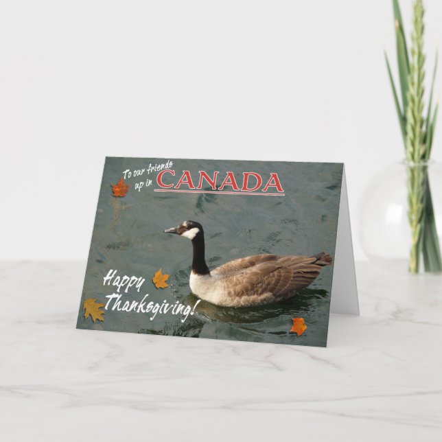 Cartes Pour Fêtes Annuelles Joyeux Thanksgiving-Canada Goose (Devant)