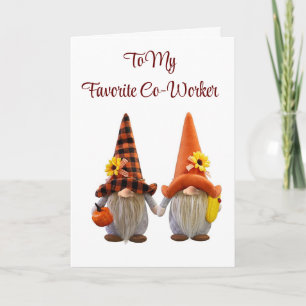 Cartes Pour Fêtes Annuelles *Joyeux Thanksgiving* *COLLEGUE"