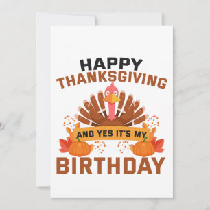 Cartes Pour Fêtes Annuelles Joyeux Thanksgiving Et Oui C'est Mon Cadeau D'Anni