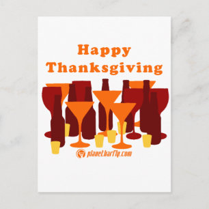 Cartes Pour Fêtes Annuelles Joyeux Thanksgiving Glasses