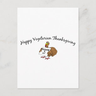 Cartes Pour Fêtes Annuelles Joyeux Thanksgiving végétarien