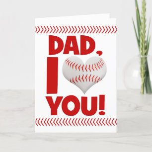 Cartes Pour Fêtes Annuelles Joyeux thème de baseball papa Fête des pères