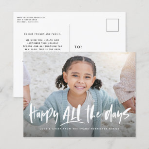 Cartes Pour Fêtes Annuelles Joyeux tous les jours moderne one-photo