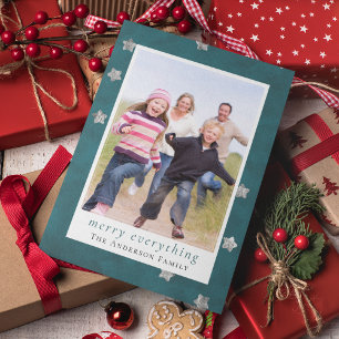 Cartes Pour Fêtes Annuelles Joyeux Tout Argent Étoiles à huile Photo