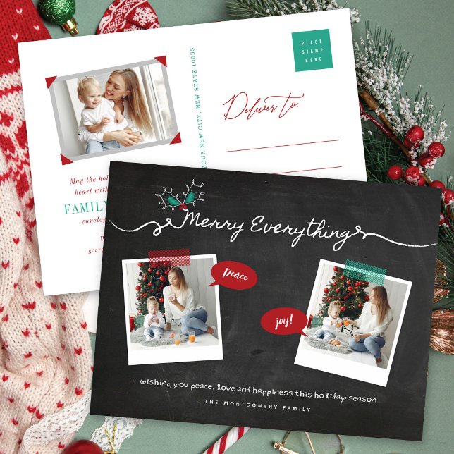 Cartes Pour Fêtes Annuelles Joyeux tout Chalkboard Mistleortes Noël (Créateur téléchargé)