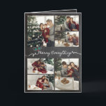 Cartes Pour Fêtes Annuelles Joyeux tout Chalkboard Mistleortes Noël<br><div class="desc">Rustique 'Joyeux Tout' Chalkboard Mistletoes Noël / Holiday 6 Photo Collage Card. Carte photo moderne de vacances / Noël avec 8 photos séparées avec design avant, intérieur et arrière. L'arrière - plan de base peut être changé en couleur de votre choix. La plupart du texte est modifiable. Illustration de fat*fa*tin....</div>