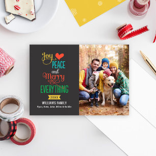 Cartes Pour Fêtes Annuelles Joyeux Tout Coloré Typographie Photo