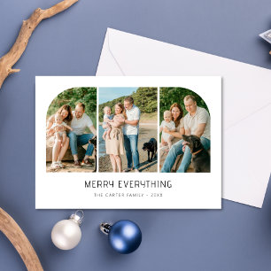 Cartes Pour Fêtes Annuelles Joyeux Tout Côté 3 Photo Famille Noël