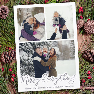 Cartes Pour Fêtes Annuelles Joyeux tout Customisé Famille Photo Collage