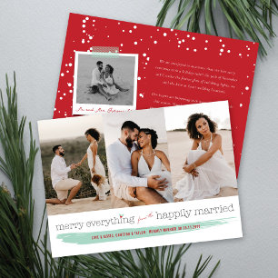 Cartes Pour Fêtes Annuelles Joyeux Tout De La Photo Happily Married 3