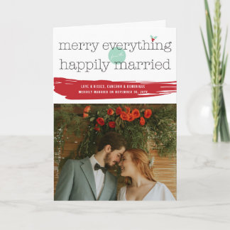 Cartes Pour Fêtes Annuelles Joyeux Tout De La Photo Joyeusement Mariée