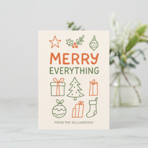 Cartes Pour Fêtes Annuelles Joyeux Tout Dessin Esquisse Rouge Vert Ajouter Nom