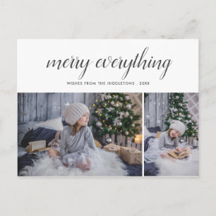 Cartes Pour Fêtes Annuelles Joyeux Tout Élégant Script Photo Holiday