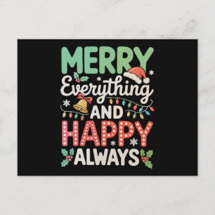 Cartes Pour Fêtes Annuelles Joyeux Tout Et Bonheur Toujours Noël Xmas